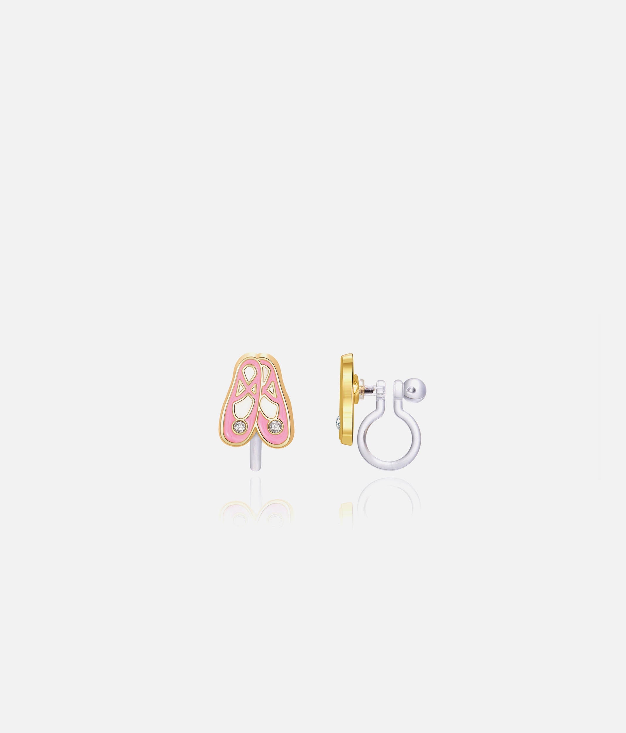 Girls Clip On Earrings, Ballet Shoes - Cutie