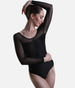 Long Sleeve Mesh Leotard with Elegant Illusion Neckline - CM52