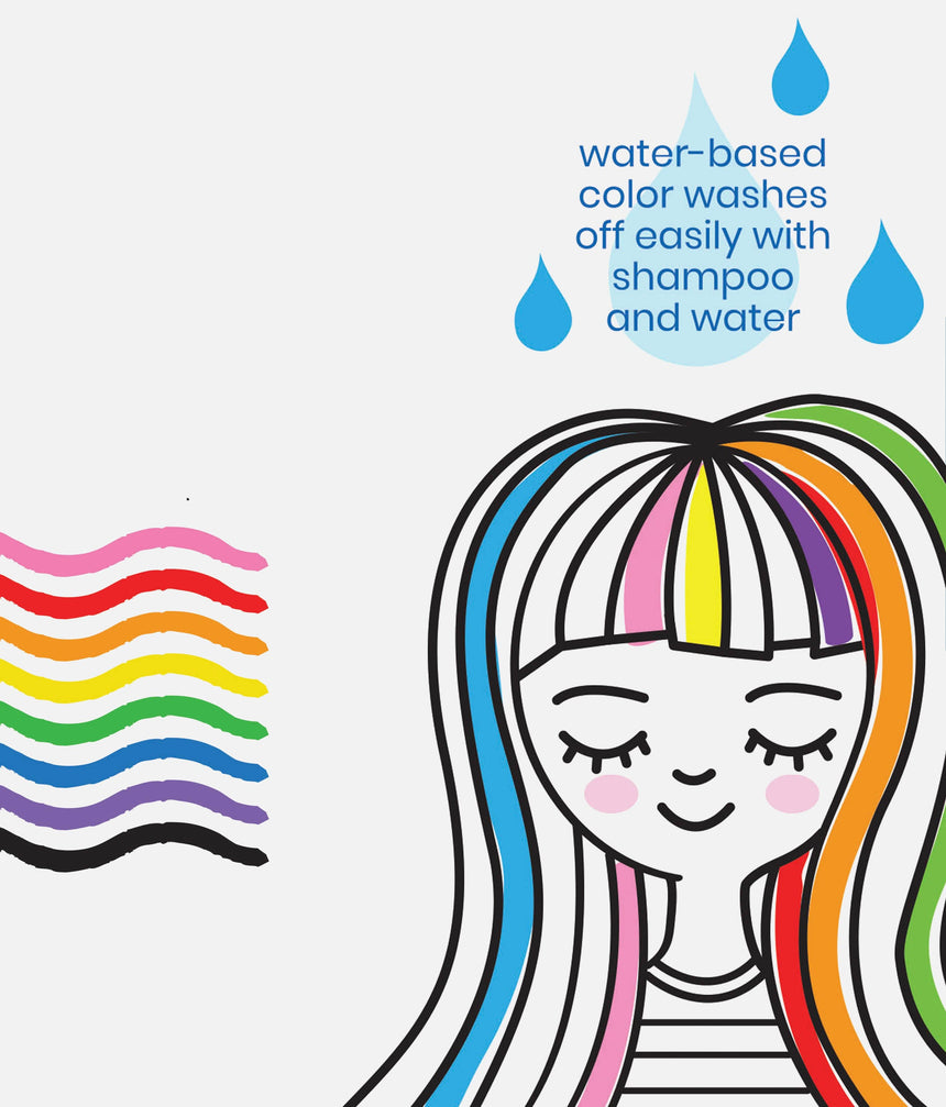 Washable Hair Crayons for Kids, Non-Toxic Hair Colour Set - 8 GEL STICKS