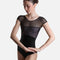 CONCORDIA CL Nero - Elegant Cup Sleeves Ballet Leotard with Twist Back Design