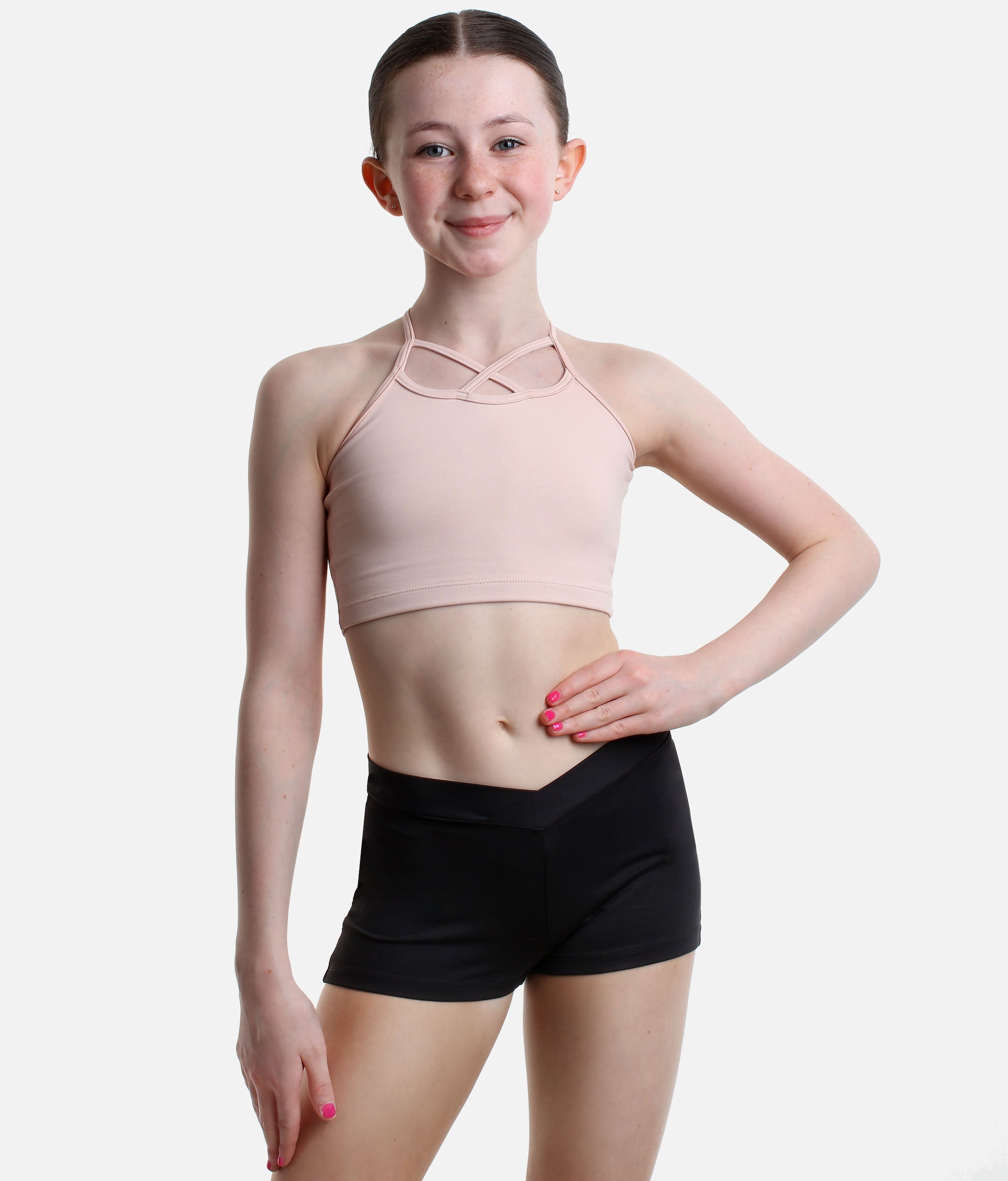 Girls Dance Shorts, V Front - 2704