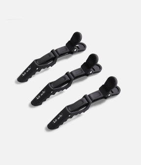 Black No-Slip Crocodile Clips • 3-Piece Hair Sectioning Set