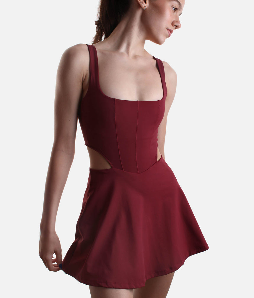 CUT IT OUT DRESS – Active Skater Dress with Pockets & Built-in Shorts