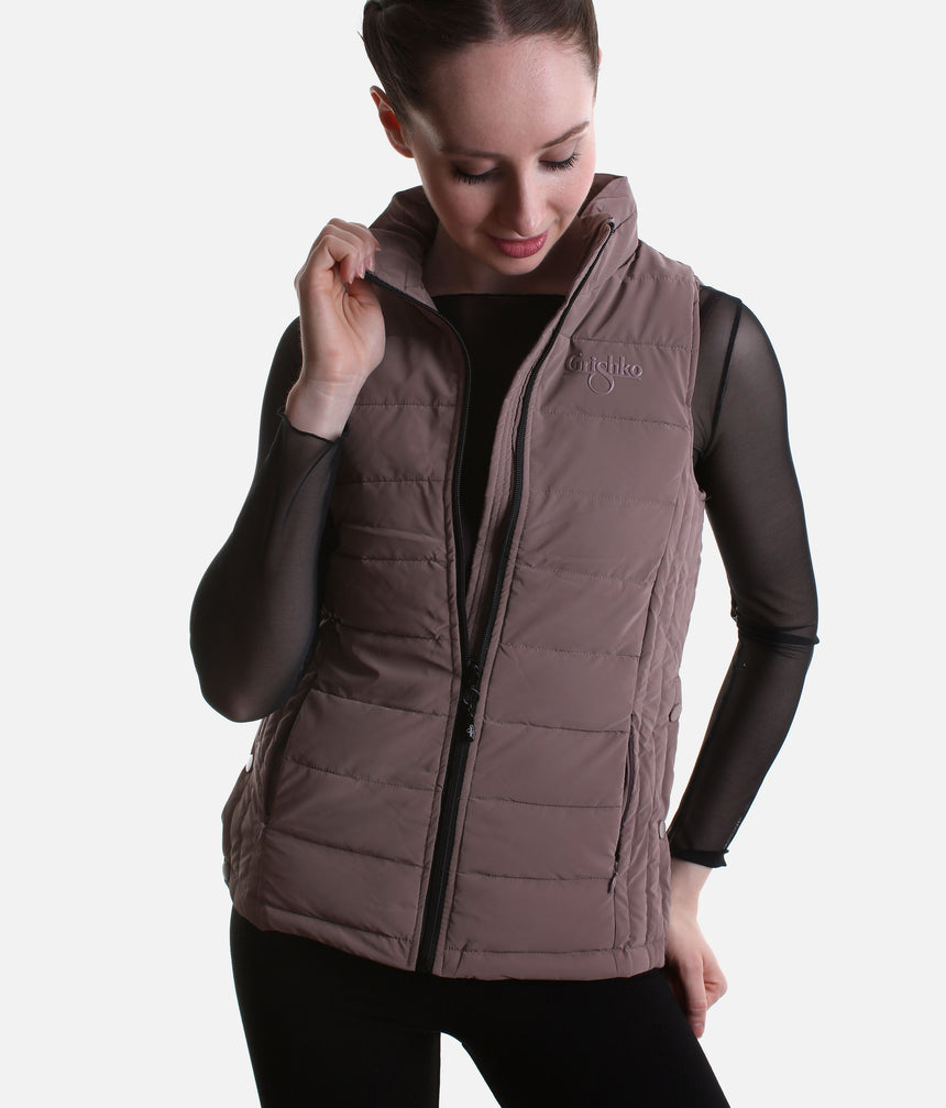 Ballet Warm-Up Vest, CLOUD Quilted Dance Layer with Zipper Pockets - CV001