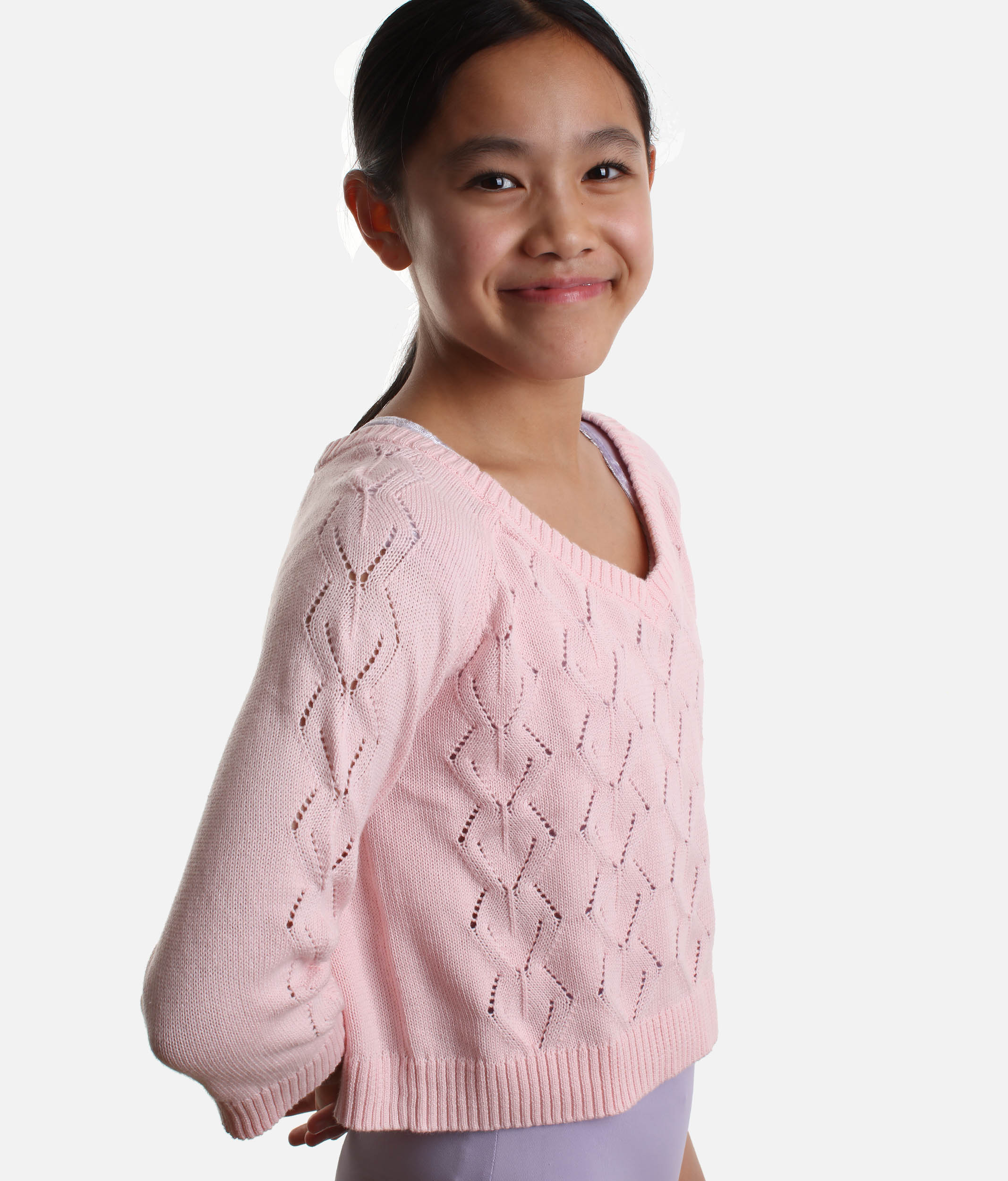 Girls Sorarya Fine Knit Sweater, The Perfect Dance Warm-Up Essential - CZ5256