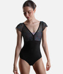 DAFNE GL Nero • Ballet Leotard, Golden Label Embroidered Dance Leotard
