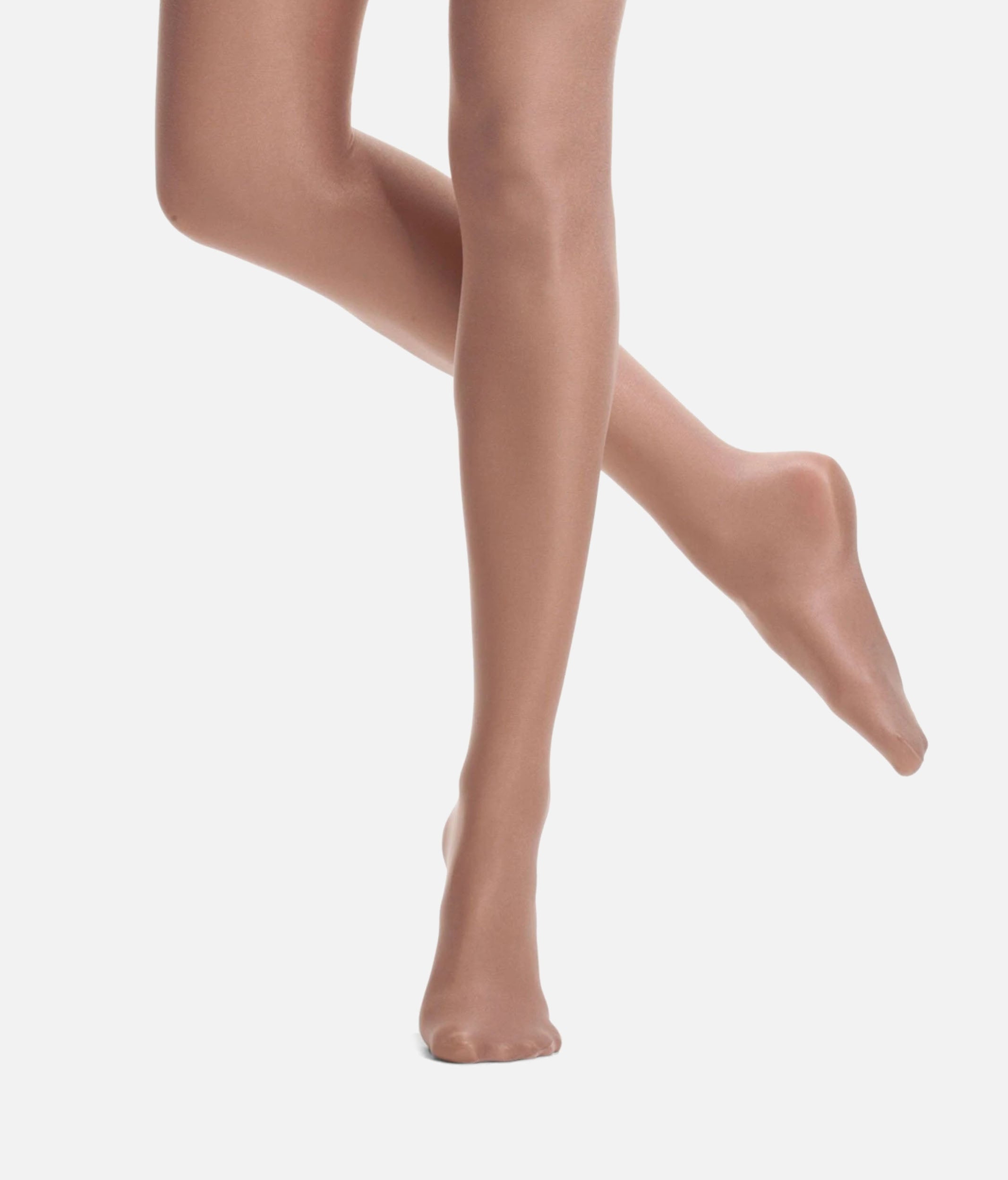 Tan Ultra-shimmery Footed Tights - DAN 1331