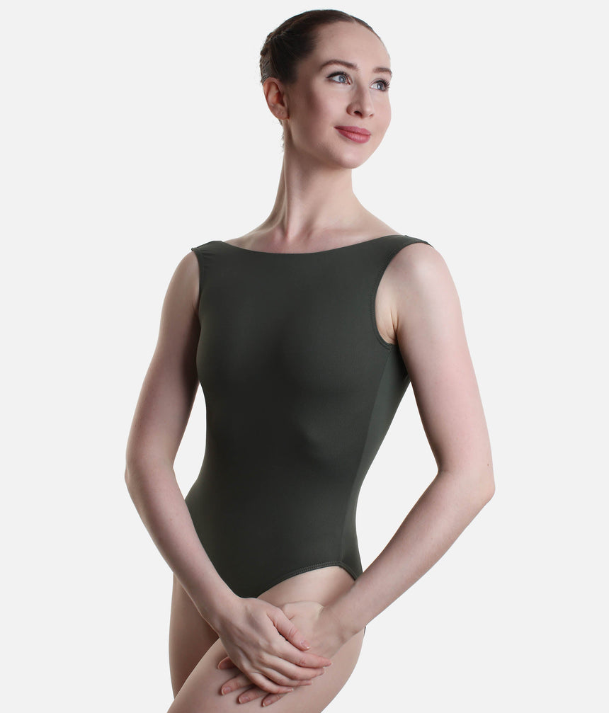 Seamless Boat Neck Leotard with Square Back, Academy Collection - DARIE