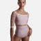 Boat Neckline Ballet Leotard with Lace Sleeves & Waist Detail - AFRODITE DI ROSE