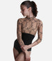 Long Sleeve Leotard with High Neck & Open Back - SELENE DI