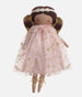 Handmade Rag Doll, Blush & Gold Star Dress with Sequin Wings - DELPHINE FAIRY