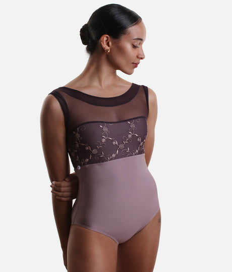 Luxury Italian Ballet Leotard with Low V Back - DIANA CL Alchimia