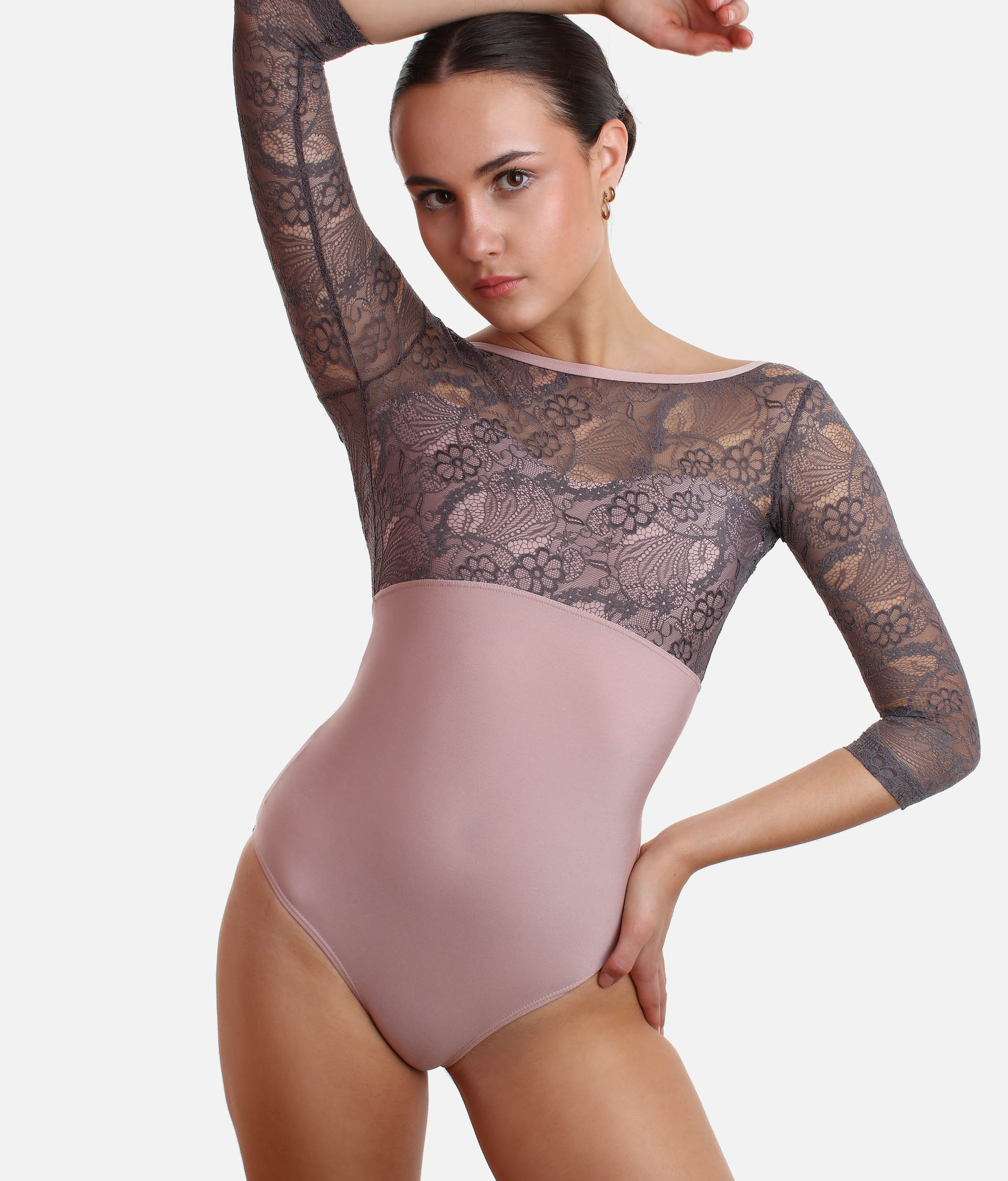 Long Sleeve Dance Leotard, Low Back - DIANA