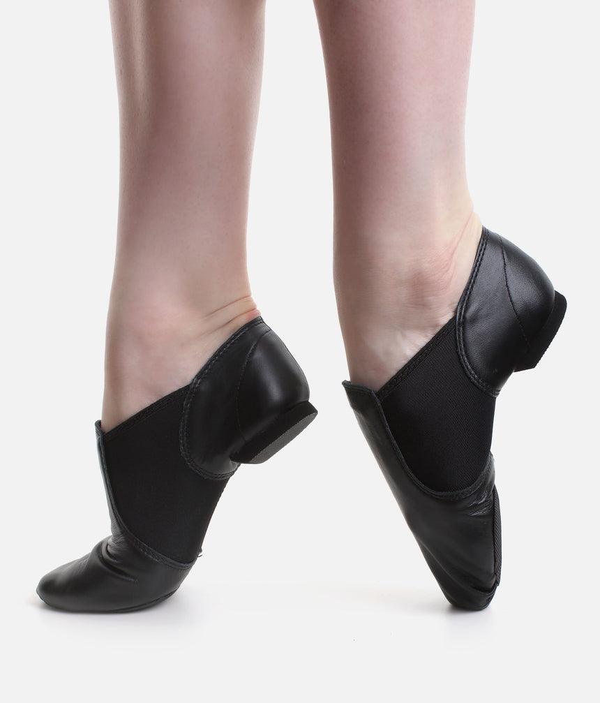E-Series Adult Leather Slip-On Jazz Shoes, Split Sole • EJ2