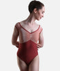 Performance Cap Sleeve Dance Leotard, Fox & Blush Velvet - ELLI