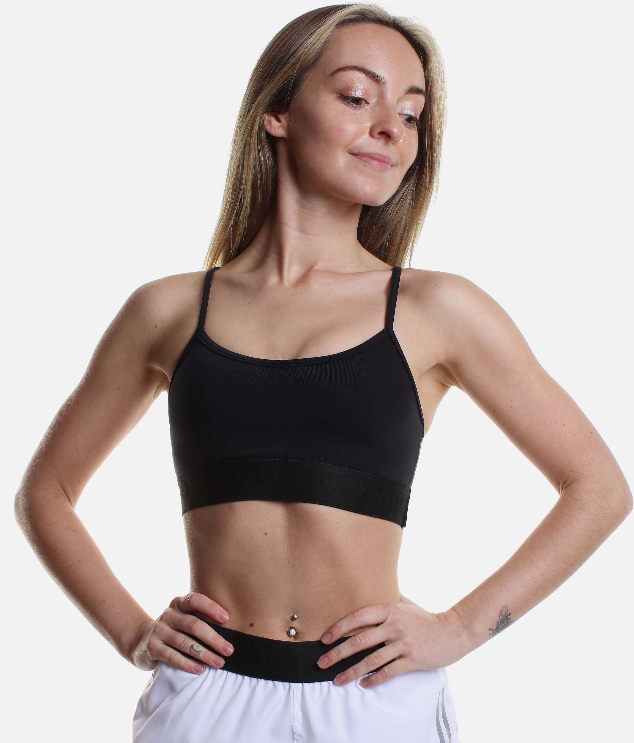 Round Neckline Fitness Crop Top - F 15200