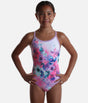 Crisscross Back Gymnastics Leotard with Butterfly Print - FAIRYTOPIA