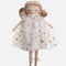 Soft Cloth Doll in Gold Star Tulle Dress & Glitter Wings - HOLLY FAIRY