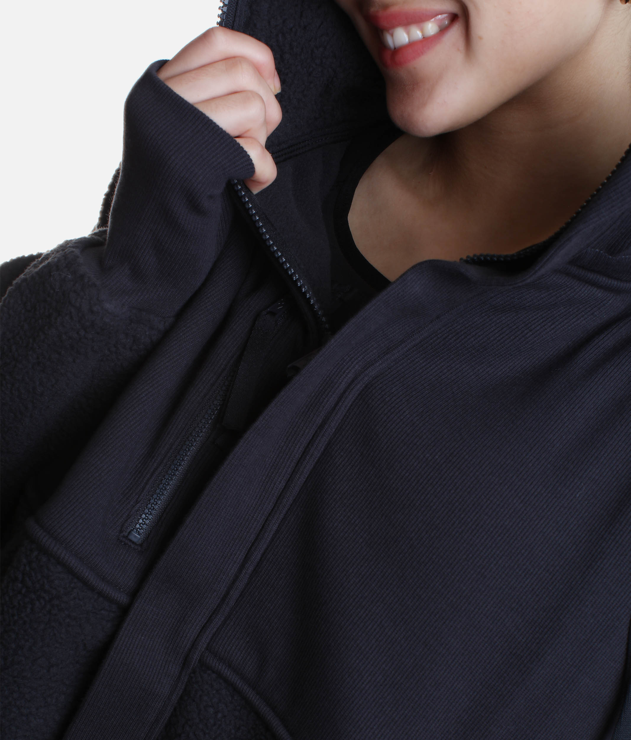 FIND YOUR INNER FLEECE Jacket, Charcoal – Hood, Thumbholes & More!