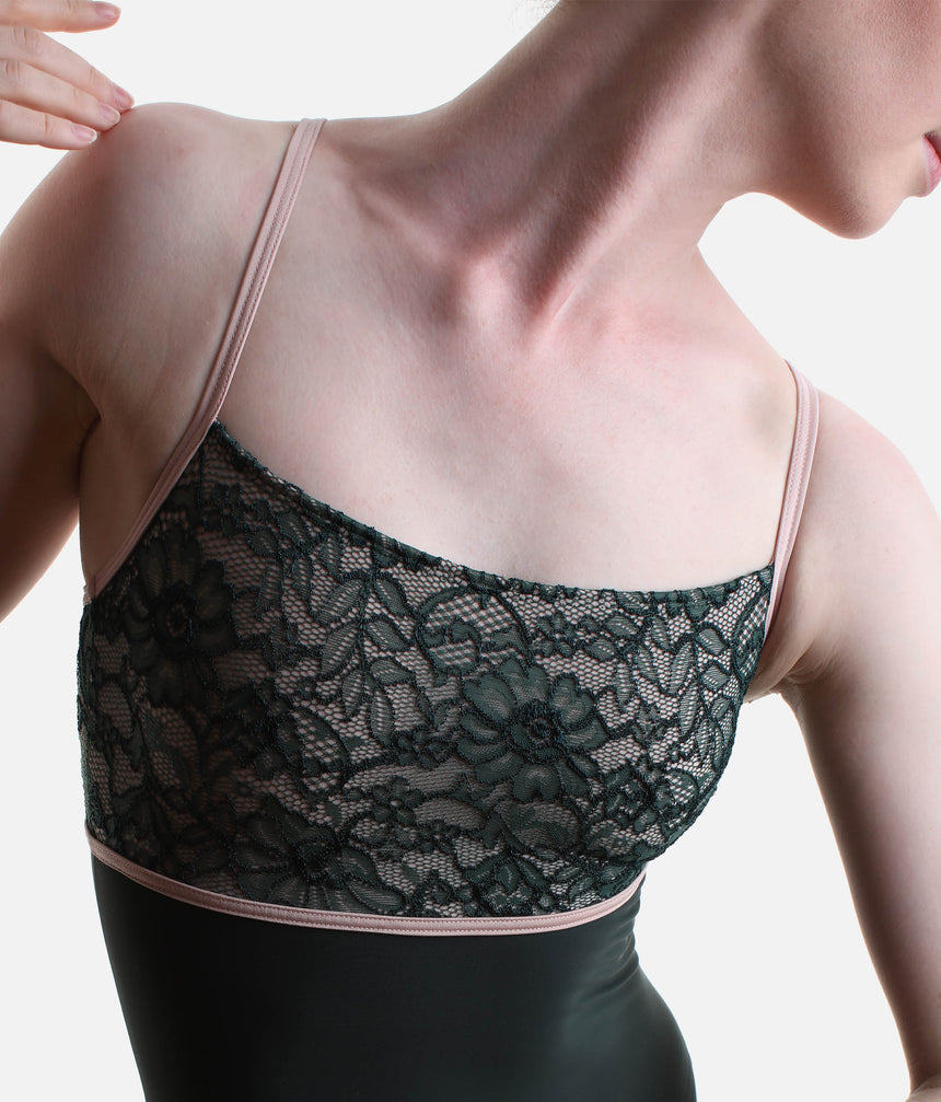 GAIA DI Scotland • Camisole Ballet Leotard with Floral Lace, Icons Collection