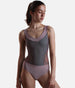 Deep V-Neckline Ballet Leotard with Embroidered Tulle - GIUNONE GL
