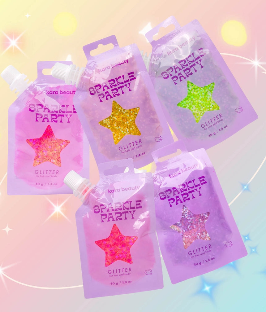Hair & Body Glitter Gel, Single Packs, Long-Lasting Non-Sticky - SPARKLE GEL