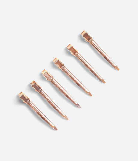 Rose Gold Styling Hair Clips • 6-Piece Professional Sectioning Set