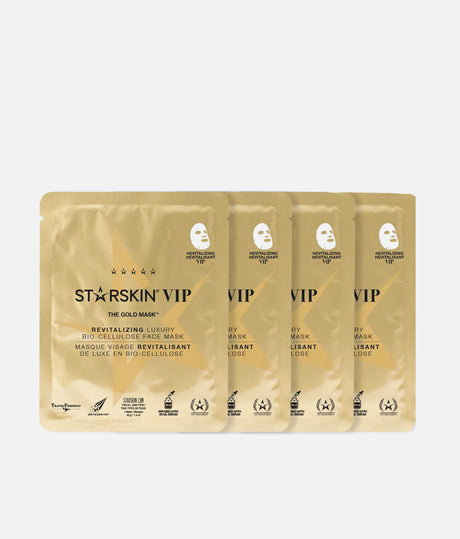 VIP THE GOLD MASK 3+1 Set, Luxury Bio-Cellulose Hydrating Face Mask