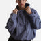 Cloud-Soft Half Zip Hoodie with Bungee Hem & Extra-Large Hood - Wild Wind