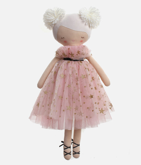 Soft Plush Doll with Gold Star Tulle Dress - HALLE BALLERINA BLONDE