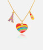 Girls Charming Necklace, Paris Heart - Trio