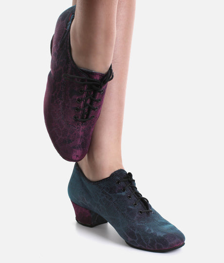 Ultra Flexible Split-Sole Ballroom Dance Shoe - HEATHER BluePink Panther