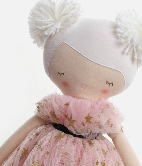Soft Plush Doll with Gold Star Tulle Dress - HALLE BALLERINA BLONDE