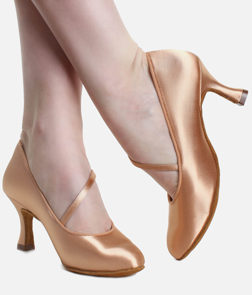 Ladies Ballroom Shoes, Satin Dance Shoes - ICS RT SS