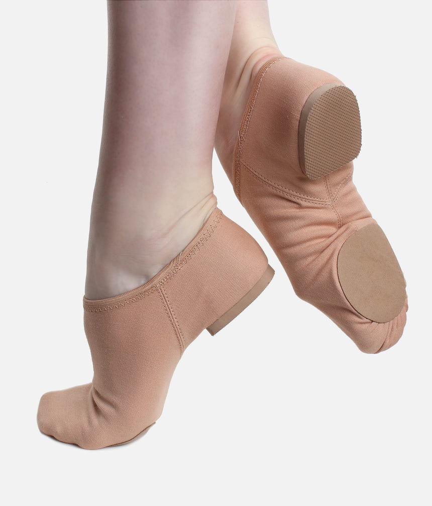Vegan Stretch Canvas Jazz Shoes, Fully Elasticated, Split Sole Slip-On - JZ75 VG