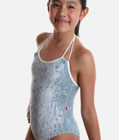 Girl's Dance Leotard, Crushed Velvet - JULIA