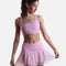 Flowy High-Waisted Skirt with Crisscross Hourglass Waistband - JULIET SKORT