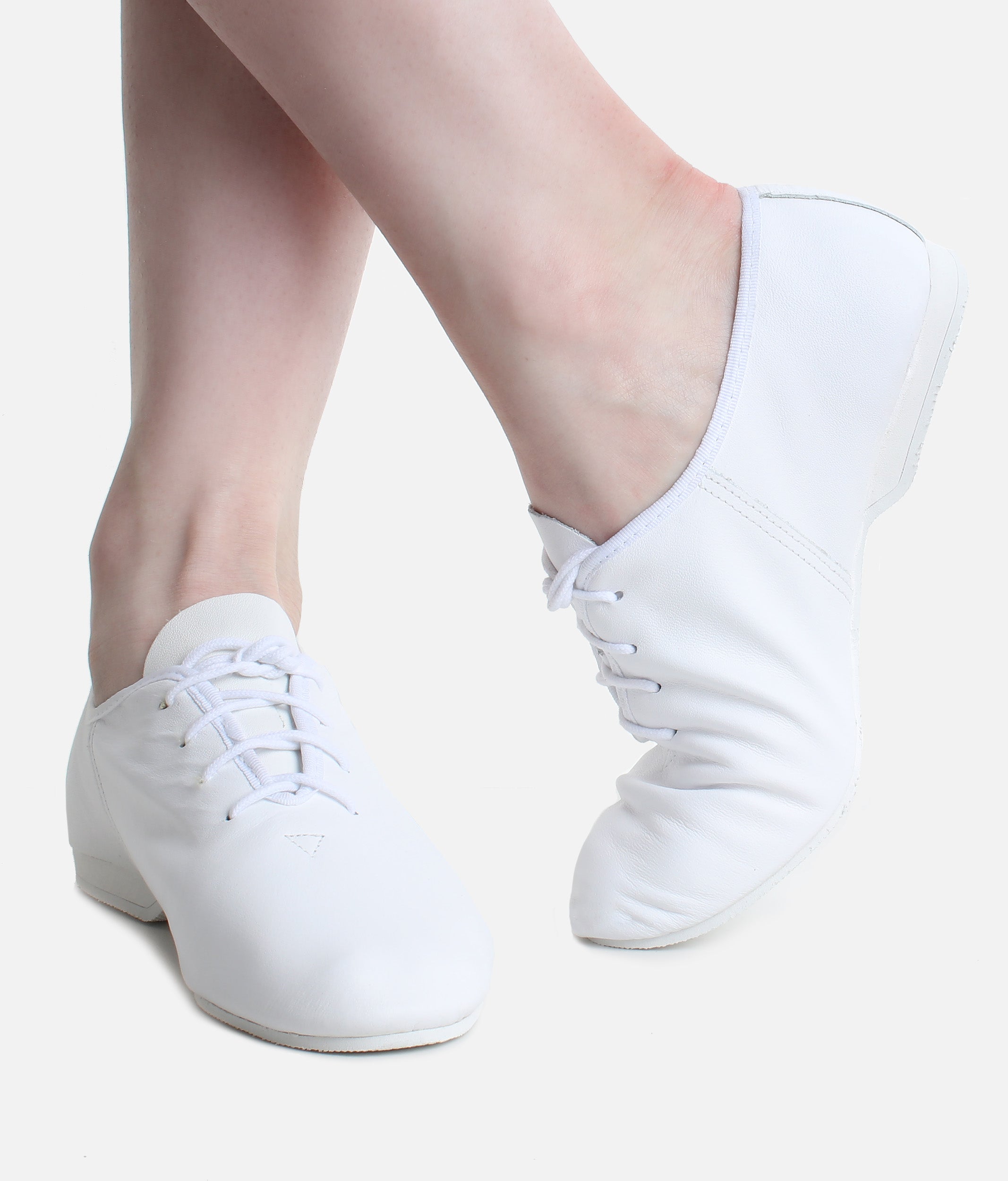 Leather Lace-Up Jazz Shoes for Children, Perfect for Beginners