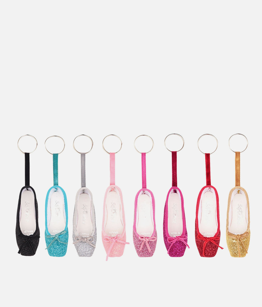 Glitter Pointe Shoe Keyring - KCE 01G