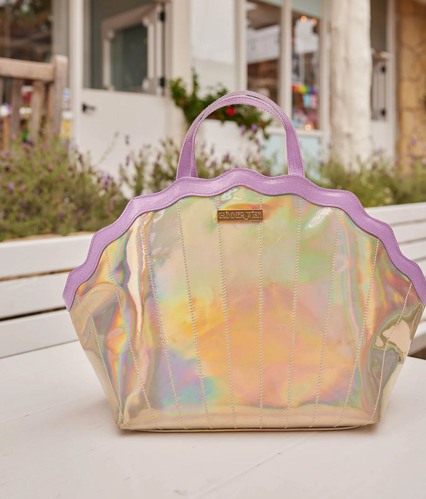 Holographic Shell Iridescent Dance & Travel Bag - MERMAID KEEPALL BAG