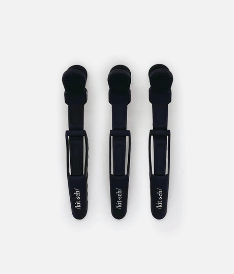 Black No-Slip Crocodile Clips • 3-Piece Hair Sectioning Set