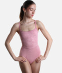 Anna Camisole Leotard, Floral Detail with Mesh Back Design - L50008