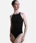 Lucey Cross Back Leotard, High Neck with Woven Mesh Detail - L5287