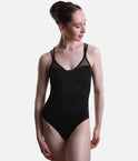 Olivia Black Cross Back Ballet Leotard • Sweetheart Deatil - L70012B