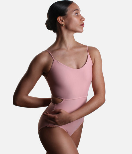 Professional High-Waist Cutout Leotard with Strappy Back - LS49