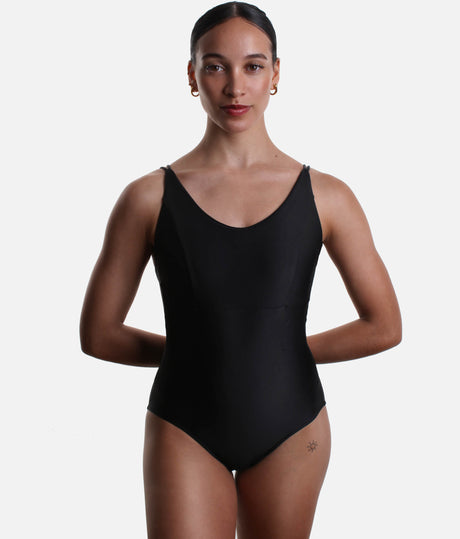 Double Thin Strap Leotard with Elegant Twist Back Design - LS51