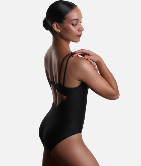 Double Thin Strap Leotard with Elegant Twist Back Design - LS51