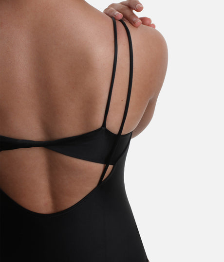 Double Thin Strap Leotard with Elegant Twist Back Design - LS51