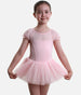 Girls Short Sleeve Ballet Tutu Dress with Mesh Detail - M20007C