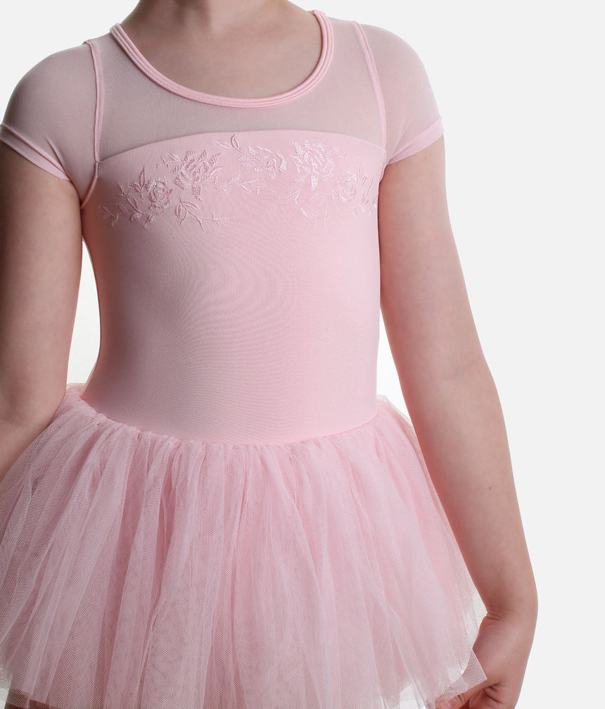 Petite Adagio Girls’ Cap Sleeve Tutu Dress • Pink M20012C